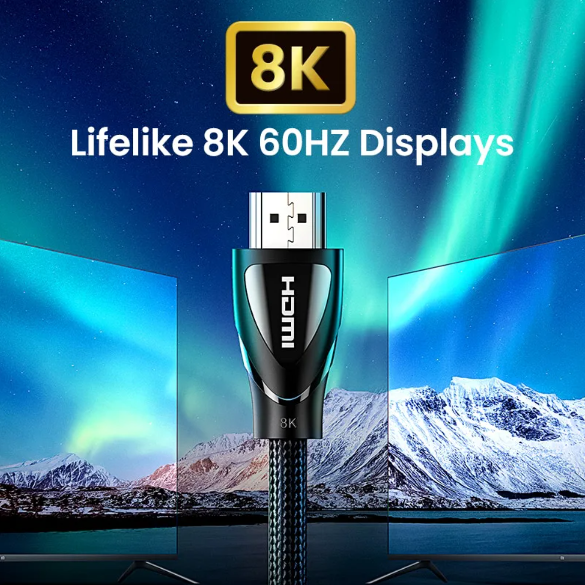 C&aacute;p HDMI 2.1 d&agrave;i 1.5M Ultra HD 8K @ 60Hz Ugreen 80402 Cao Cấp